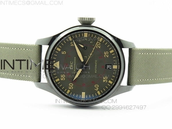 Big Pilot Real PR 48mm IW501902 Real Ceramic ZF 1:1 Best Edition on Green Nylon Strap A51111 V2(Released) - Image 3