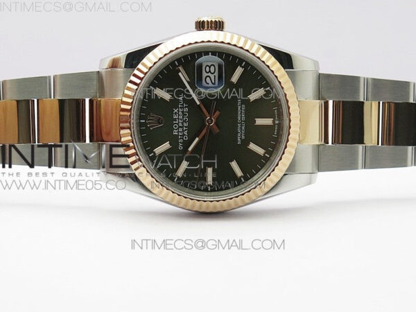 Datejust 36mm 116231 SS/RG BP 1:1 Best Edition Green Dial Stick Markers On SS/RG Oyster Bracelet A2824 - Image 3