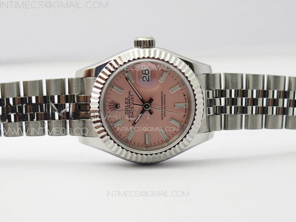 Datejust 28mm 279179 SS APSF Best Edition Pink Dial Sticks Markers on SS Jubilee Bracelet NH05 - Image 2