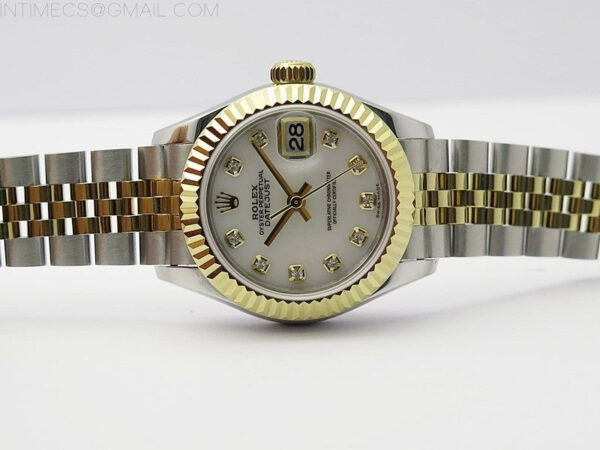Datejust 28mm 279173 SS/YG BP Best Edition White MOP Crystals Markers Dial on SS/YG Jubilee Bracelet ETA2671 - Image 3