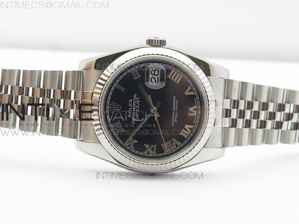 DateJust 36 SS 116234 ARF 1:1 Best Edition Black Dial Roman Markers on SS Jubilee Bracelet SH3135 - Image 3