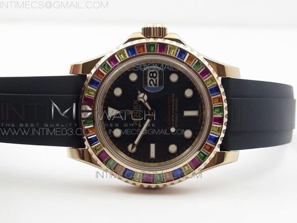 Yacht-Master 40 116695SATS GMF 1:1 Best Edition 904L Case on Black Rubber Strap - Image 3