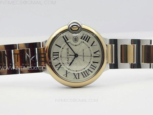 Ballon Bleu 42mm SS/RG K3F 1:1 Best Edition White Texture Dial on SS Bracelet A2824 - Image 3