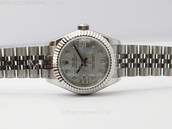 Datejust 28mm 279179 SS APSF Best Edition Silver Dial Stars Crystals Markers on SS Jubilee Bracelet NH05 - Image 3
