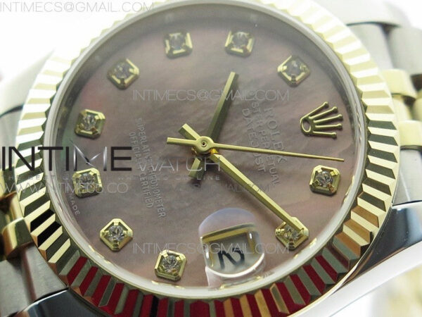 Datejust 31mm 278273 SS/YG BP Best Edition Brown MOP Diamond Markers Dial on SS/YG Jubilee Bracelet - Image 4