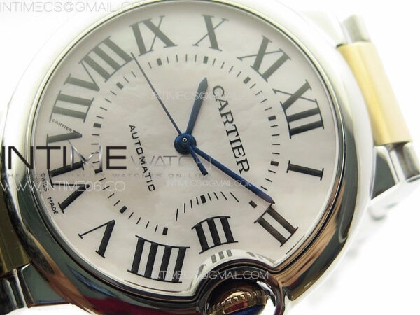 Ballon Bleu 36mm SS/RG K3F 1:1 Best Edition White MOP Dial on SS Bracelet A076 - Image 4