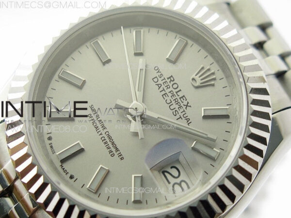 Datejust 28mm 279179 SS APSF Best Edition Silver Dial Sticks Markers on SS Jubilee Bracelet NH05 - Image 4