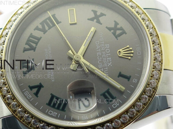 DateJust 36 SS/YG 126283 JDF 1:1 Best Edition Gray Dial on Oyster Bracelet - Image 4