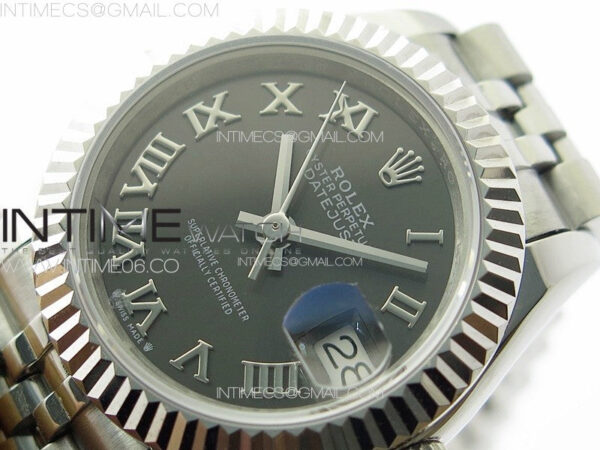Datejust 28mm 279179 SS APSF Best Edition Gray Dial Roman Markers on SS Jubilee Bracelet NH05 - Image 4