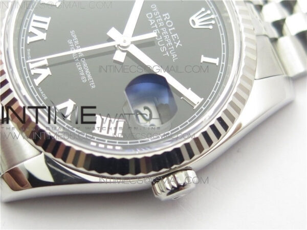 DateJust 36 SS 116234 ARF 1:1 Best Edition 904L Steel Black Dial Roman Markers on Jubilee Bracelet SH3135 V3 - Image 4