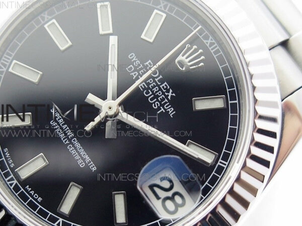 Datejust 31mm 278275 SS BP Best Edition Black Stick Markers Dial on SS President Bracelet - Image 5