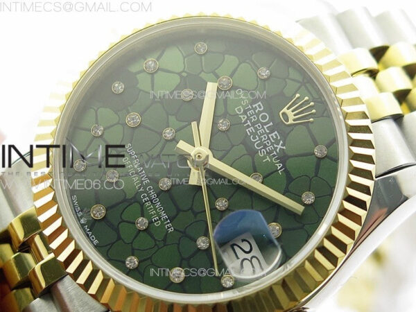DateJust 31mm 72610 SS/YG APSF Best Edition Blue Flowers Crystals Dial on Jubilee Bracelet A2824 - Image 4