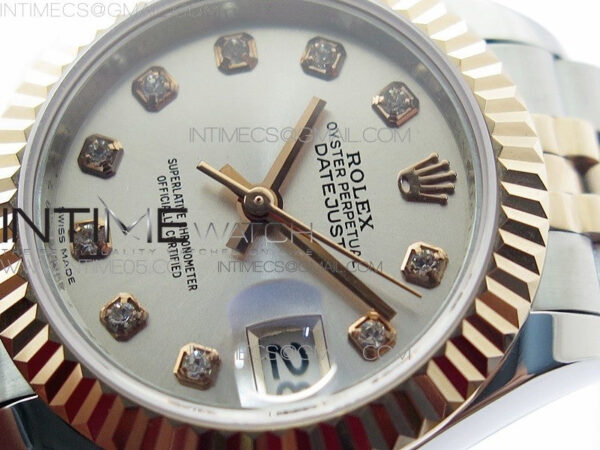 Datejust 28mm 279173 SS/RG BP Best Edition Silver Crystal Markers Dial on SS/RG Jubilee Bracelet ETA2671 - Image 4