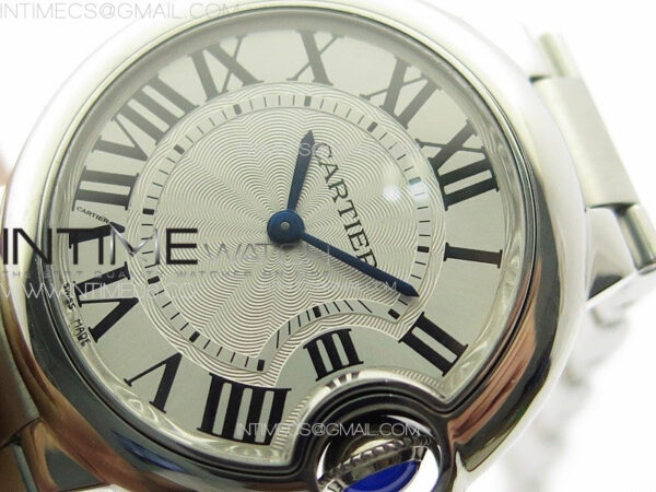 Ballon Bleu 33mm SS V20F 1:1 Best Edition White Textured Dial on SS Bracelet Gen Cal.157 Quartz - Image 4