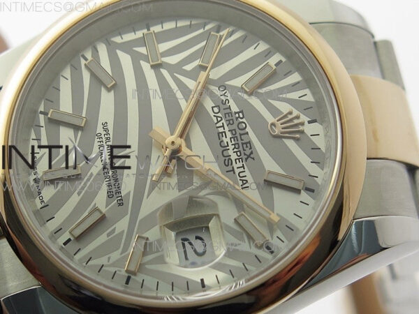 DateJust 36 SS/RG 126201 BP 1:1 Best Edition Silver/Gray Dial on Oyster Bracelet - Image 4