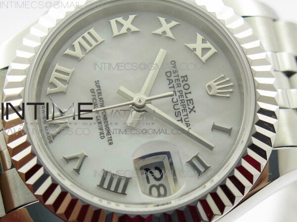 Datejust 28mm 279174 SS BP Best Edition White Roman Markers Dial on SS Jubilee Bracelet ETA2671 - Image 4