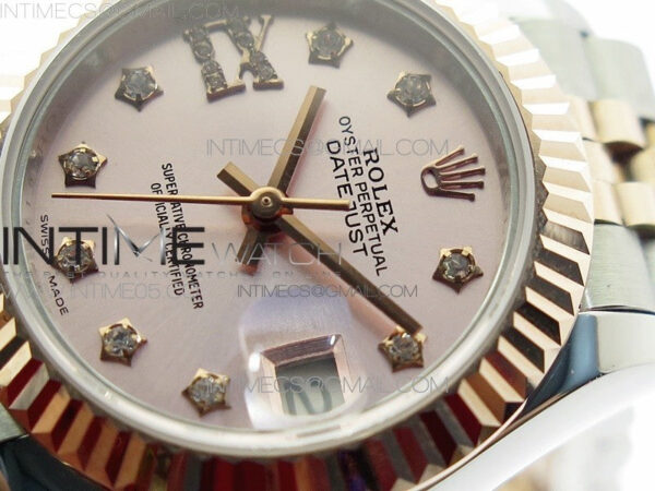 Datejust 28mm 279173 SS/RG BP Best Edition Silver Stars Crystal Markers Dial on SS/RG Jubilee Bracelet ETA2671 - Image 4