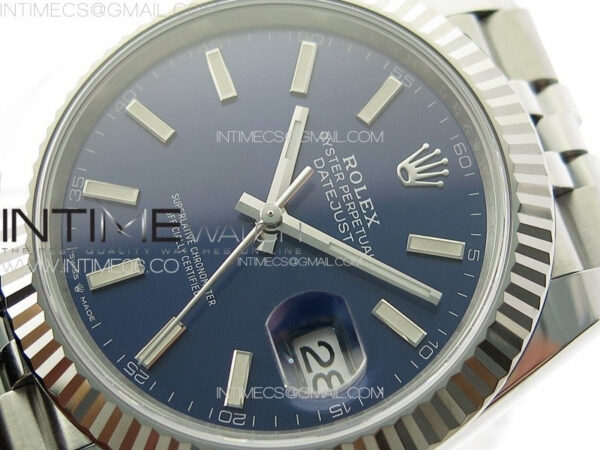 DateJust 41 126334 Clean 1:1 Best Edition 904L Steel Blue Stick Dial on Jubilee Bracelet VR3235 - Image 4