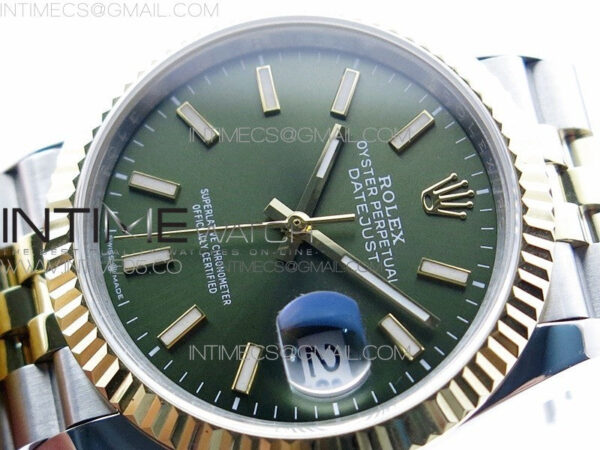 Datejust 36mm 116231 SS/YG BP 1:1 Best Edition Green Dial Stick Markers On SS/YG Jubilee Bracelet A2824 - Image 4
