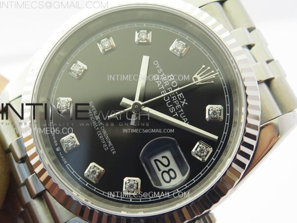 DateJust 36 SS 126234 VSF 1:1 Best Edition 904L Steel Black Dial Diamonds Markers on Jubilee Bracelet VS3235 - Image 4