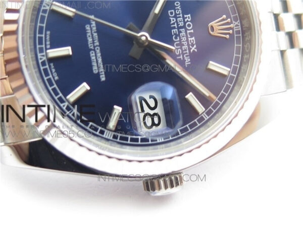 DateJust 36 SS 116234 ARF 1:1 Best Edition 904L Steel Blue Dial on Jubilee Bracelet SH3135 V3 - Image 4