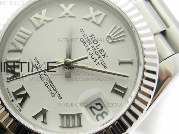 Datejust 31mm 278275 SS BP Best Edition White Roman Markers Dial on SS President Bracelet - Image 5