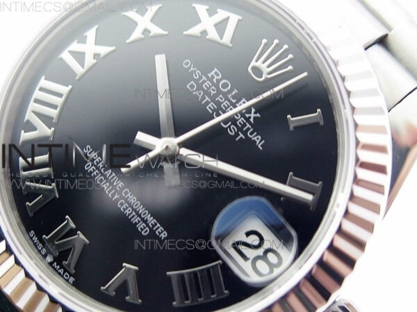 Datejust 31mm 278275 SS BP Best Edition Black Roman Markers Dial on SS President Bracelet - Image 4