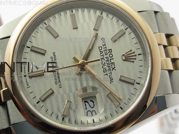 DateJust 36 SS/RG 126201 BP 1:1 Best Edition Silver Dial on Jubilee Bracelet - Image 4