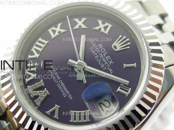 Datejust 28mm 279179 SS APSF Best Edition Blue Dial Roman Markers on SS Jubilee Bracelet NH05 - Image 4