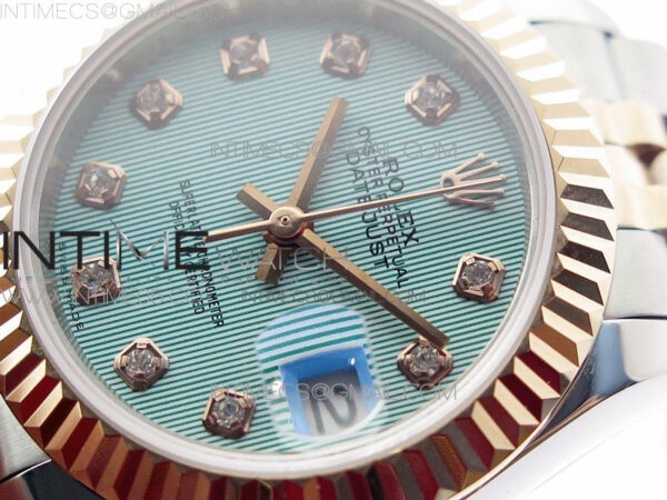 Datejust 28mm 279173 SS/RG BP Best Edition Blue Texture Dial on SS/RG Jubilee Bracelet ETA2671 - Image 4