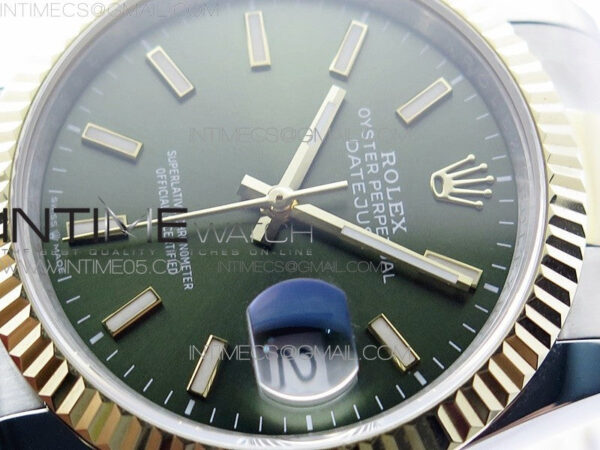 Datejust 36mm 116231 SS/YG BP 1:1 Best Edition Green Dial Stick Markers On SS/YG Oyster Bracelet A2824 - Image 4