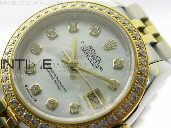 Datejust 28mm 279179 SS/YG APSF Best Edition White MOP Dial Crystals Markers on SS/YG Jubilee Bracelet NH05 - Image 5