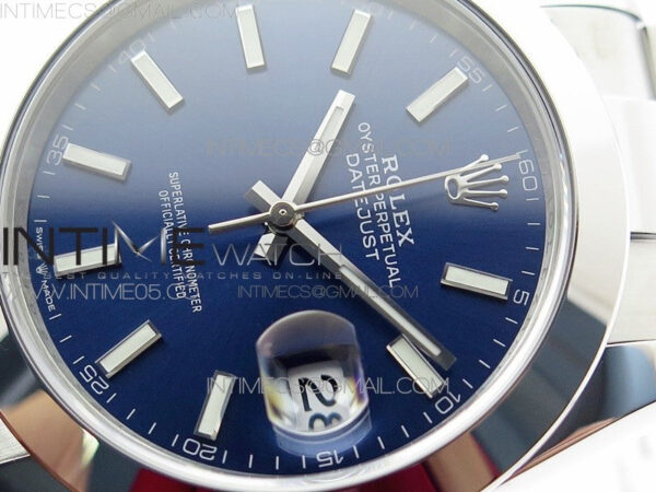 DateJust 41 126300 904L SS VSF 1:1 Best Edition Blue Dial on Oyster Bracelet VS3235 - Image 4