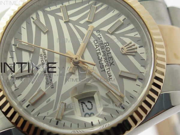 DateJust 36 SS/RG 126231 BP 1:1 Best Edition Silevr/Gray Dial on Oyster Bracelet - Image 4