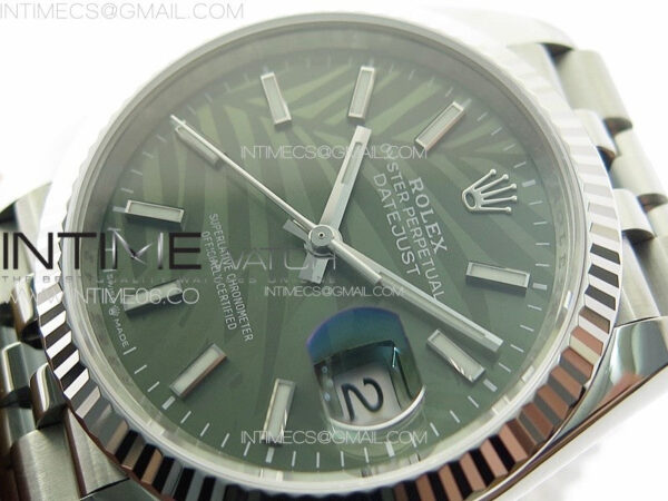 DateJust 36 SS 126234 VSF 1:1 Best Edition 904L Steel Green Leaf Dial on Jubilee Bracelet VS3235 - Image 3