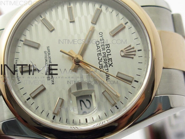 DateJust 36 SS/RG 126201 BP 1:1 Best Edition Silver Dial on Oyster Bracelet - Image 2