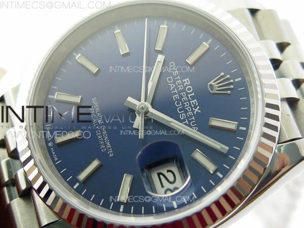 DateJust 36 SS 126234 VSF 1:1 Best Edition 904L Steel Blue Dial on Jubilee Bracelet VS3235 - Image 4