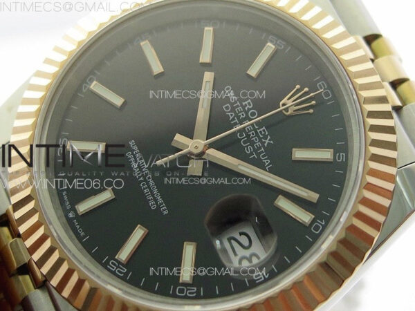 DateJust 41 126331 904L SS/RG GMF 1:1 Best Edition Black Dial On Jubilee Bracelet VR3235 - Image 4
