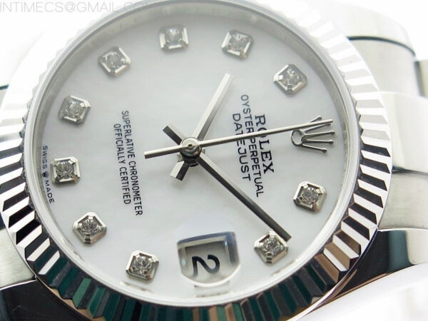 Datejust 31mm 278273 SS BP Best Edition White MOP Crystal Markers Dial on Oyster Bracelet - Image 4