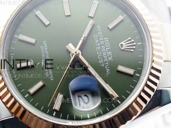 Datejust 36mm 116231 SS/RG BP 1:1 Best Edition Green Dial Stick Markers On SS/RG Oyster Bracelet A2824 - Image 4