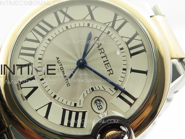 Ballon Bleu 42mm SS/RG K3F 1:1 Best Edition White Texture Dial on SS Bracelet A2824 - Image 4