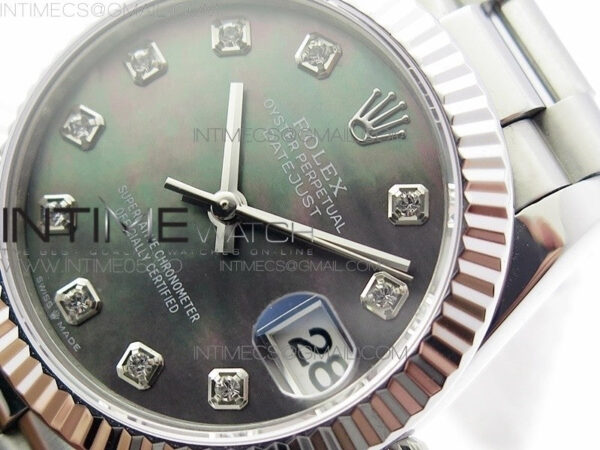 Datejust 31mm 278275 SS BP Best Edition Gray MOP Crystals Markers Dial on SS President Bracelet - Image 4