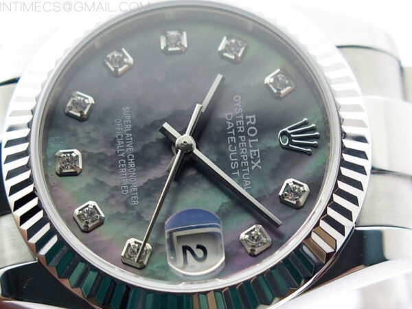 Datejust 31mm 278273 SS BP Best Edition Black MOP Crystal Markers Dial on Oyster Bracelet - Image 4