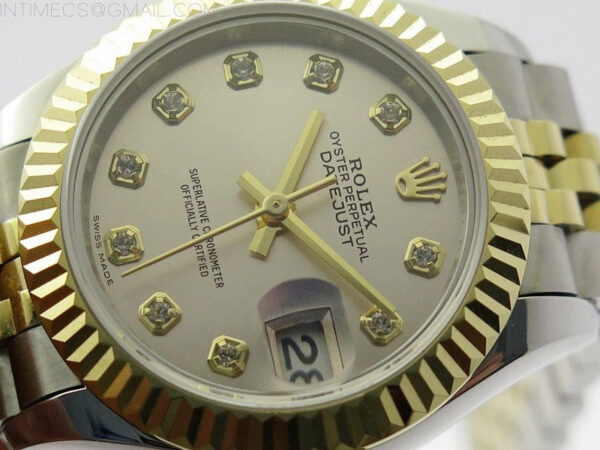 Datejust 28mm 279173 SS/YG BP Best Edition Silver Crystals Markers Dial on SS/YG Jubilee Bracelet ETA2671 - Image 4