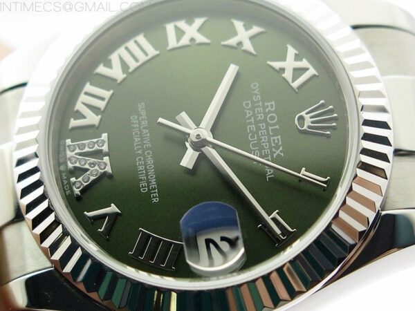 Datejust 31mm 278273 SS BP Best Edition Green Roman Markers Dial on Oyster Bracelet - Image 3