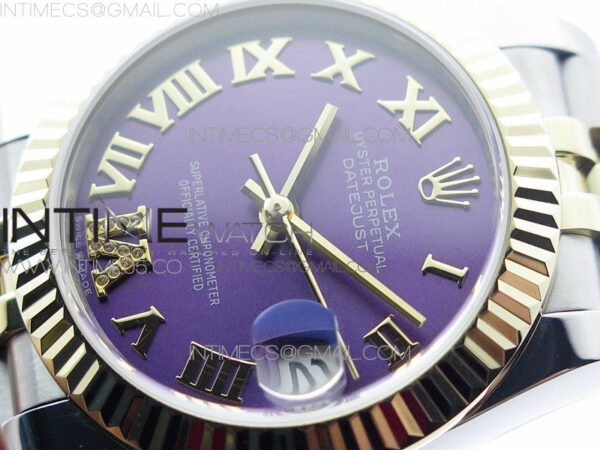 Datejust 31mm 278273 SS/YG BP Best Edition Purple Roman Markers Dial on SS/YG Jubilee Bracelet - Image 4