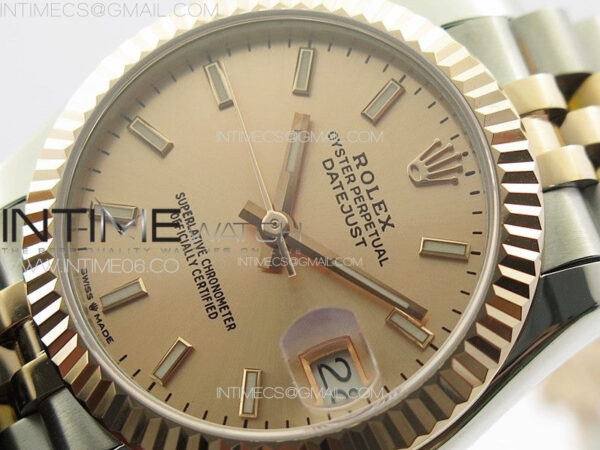 DateJust 31mm 178271 SS/RG APSF Best Edition RG Dial Sticks Markers on Jubilee Bracelet A2824 - Image 4