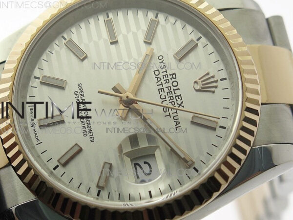 DateJust 36 SS/RG 126231 BP 1:1 Best Edition Silver Dial on Oyster Bracelet - Image 4