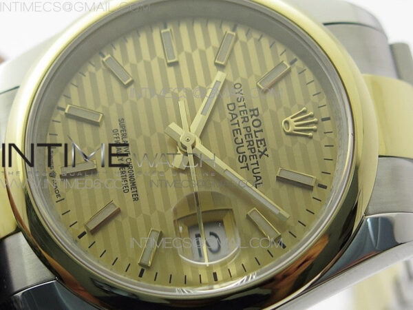 DateJust 36 SS/YG 126203 JDF 1:1 Best Edition New YG Dial on Oyster Bracelet - Image 4