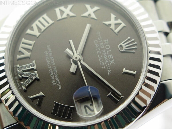 Datejust 31mm 278271 SS BP Best Edition Gray Roman Markers Dial on Jubilee Bracelet - Image 4